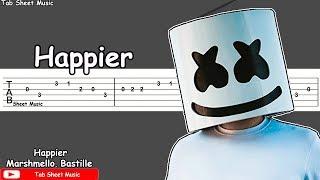 Marshmello ft. Bastille - Happier Guitar Tutorial