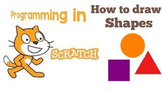 How to draw square circle  and triangle in scratch/how to make shapes in scratch