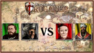 KI-Kampf | Bär und Wolf ️​ Inquisitor und Saladin | Custom AIs | Stronghold Crusader