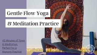 Morning Yoga Flow | Singing Bowl Meditation | 45 Min Mindful Flow