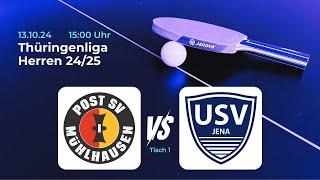 Post SV Mühlhausen III vs. USV Jena II | Tischtennis Saison 24/25 - Tisch 1