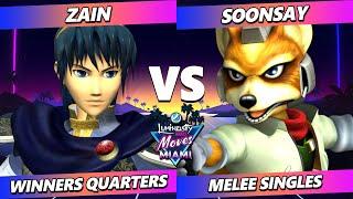 LMM Miami 2024 - Zain (Marth) Vs. Soonsay (Fox) Smash Melee - SSBM