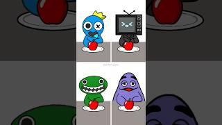 Fruit Ninja challenge BLUE vs TV WOMAN vs GRIMACE vs JUMBO JOSH Funny animation #shorts