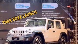 Finally Thar Roxx Launch At 12.99 Lakh | Base Variant Have Lots Of Features | #tharroxx