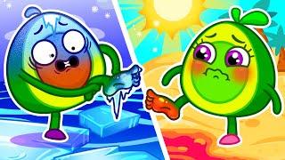 Avocado Baby Take a Bath  Hot vs Cold  || Best Cartoons by Pit & Penny Stories 