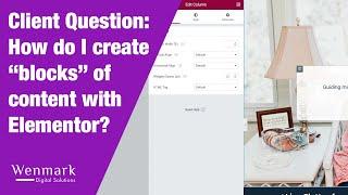 HowTo:  Create "block" elements on your Elementor pages
