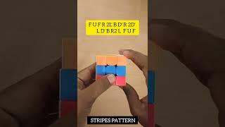 Stripes pattern on a 3x3 Rubik's cube.️cool pattern.