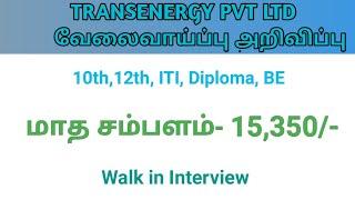 Transenergy Job openings| Salary - 15,350 