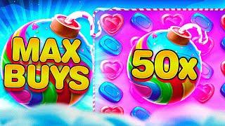 MAX BONUS BUYS ON SWEET BONANZA!!!