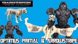 Beast Alliance Optimus Primal & Arrowstripe Weaponizers Review - Transformers Rise of the Beasts
