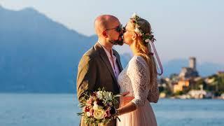 Unforgettable and magical wedding in Malcesine on Lake Garda, the largest lake in Italy