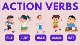 English Verbs for Kids! Fun Learning | 50 Action Verbs for Beginners