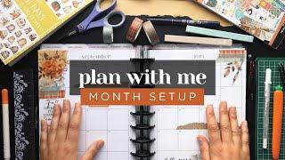 SEPTEMBER PLAN WITH ME :: Monthly Layout & Overview Pages Setup in a Classic Happy Planner