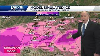 Tracking a winter threat: Arctic blast brings snow and ice to Alabama's weather forecast