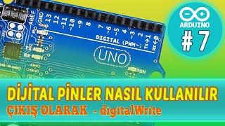 Arduino pinlerini dijital çıkış kullanma,  Arduino kara şimşek, Arduino projeleri - Ders 7