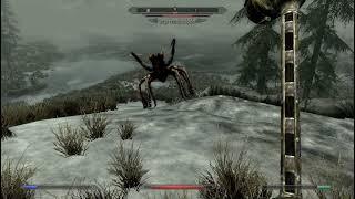 Skyrim (Hunting Large Frostbite Spiders)