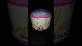 #Lion Brand Yarn # Mandala Sparkle Yarn # Colored Yarn Named Draco # working on handmaking crafts