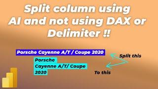 Split column using AI Feature in Power BI | Column from Example | MiTutorials