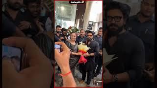 The crowd roars, RamCharan at Game changer Teaser Launch in Lucknow #GameChanger #ramcharan #shorts