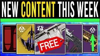 Destiny 2: NEW CONTENT THIS WEEK! Free LOOT, Patch INFO, Exotic Items, Fixes & More (Nov 5th)