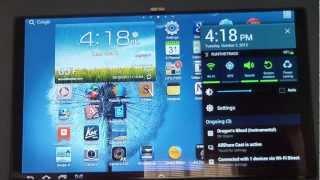 Samsung Galaxy Note 10.1 ALLSHARE CAST DONGLE with SAMSUNG LED 3D TV demo preview MIRROR