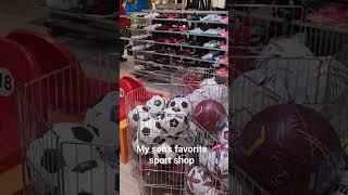 My son's favorite Sport Shop #intersport #football #footballshoes #shorts