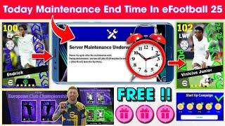 Maintenance End Time In eFootball 2025 Mobile !! Pes Server Maintenance End Time 