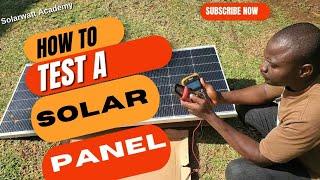 How To Test A Solar Panel Using A Digital Multimeter. #Solarwatt