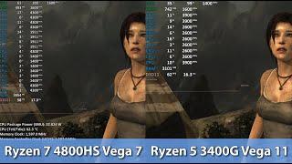 AMD Ryzen 7 4800HS Vega 7 vs Ryzen 5 3400G Vega 11 Comparison