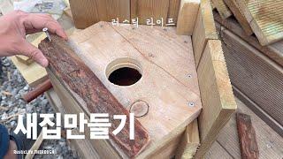 새집 만들기, 러스틱 라이프 / 나무위 오두막 보금자리 / DIY / 새집