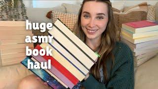 ASMR HUGE BOOK HAUL  Cozy tapping and whispering