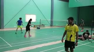 PV Sindhu and Saina Nehwal playing Badminton with Pullela Gopichand