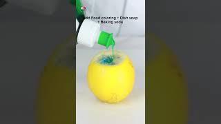 DIY Lemon Volcano - Amazing Science Experiment for Kids #shorts #diyvideos