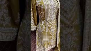 THE LIBAS COLLECTION MEHENDI DESIGNER TOP PLAZZO SET