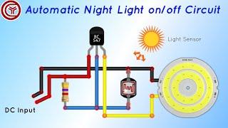 Simple Automatic Night Light using LDR , bc547 transistor