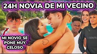  ¡¡24 HORAS SIENDO NOVIOS con MI VECINO!! ​  MI NOVIO SE PONE MUY CELOSO ️ *se enfada*