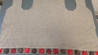 ÇOK İSTEK ALAN MOTİFLİ YELEK4.BÖLÜM KOLTUK ALTI YAKA KESİMİ #handmade #örgü#yelekyapılışı#knitting