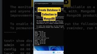 Create Database & Collection in MongoDB #viral #ytshorts #shorts #mongodb #viralvideo #trending