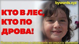 КТО В ЛЕС, КТО ПО ДРОВА: смысл и значение