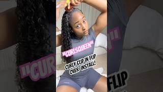 Quick&Easy! Flip-over install using ​⁠​⁠@curlsqueenofficial 20in Water Kinky curly 3b/3c Clipins