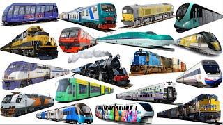 Train, Tram Train, Container Train, Passenger Train | Learn English Train Transportation