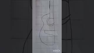 رسم غيتار بطريقة سهلة خطوة بخطوة #shorts  #music