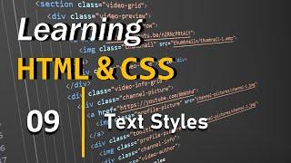 HTML 09 Text Styles