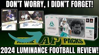 BETTER LATE THAN NEVER! 2024 Panini Luminance Football Hobby Review!