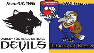 BFNL U17R Darley Devils vs. Sebastopol Burras