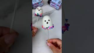 Marshmallow ghost pops #summerween #ghouls #marshmallow #ghost #treats #dessertcakepops #sweets