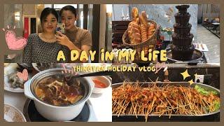 Thingyan Holiday Vlog! Hot Pot Buffet , Yangon China Town with friends. 泼水节吃吃喝喝 (Ft.@cunisabel)​