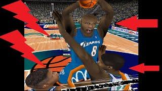 NBA Live Playoffs 2000 - Washington Wizzards vs Charlote Hornets - big dunks game