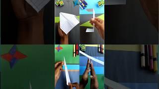 4 Amezing Homemade Notebook Paper Toy's,Paper Airplane,Paper Spinning Toy, Paper Helicopter #shorts