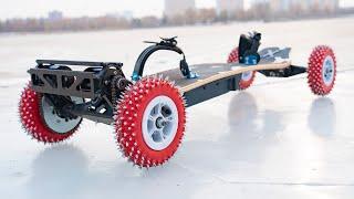 Incredible Studded & electric skateboard